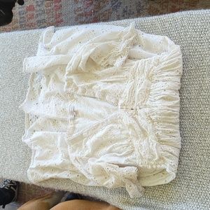 Used House of Harlow 1960 White Eyelet Dress, size M